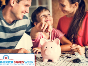 America Saves Week 2020|USA country outlined with America Saves Week text