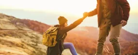 Couple hiking