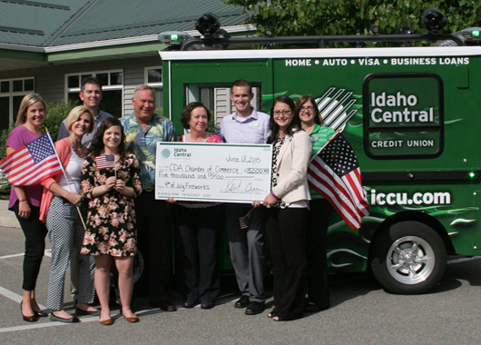 ICCU donates $5000 to CDA Chamber of Commerce